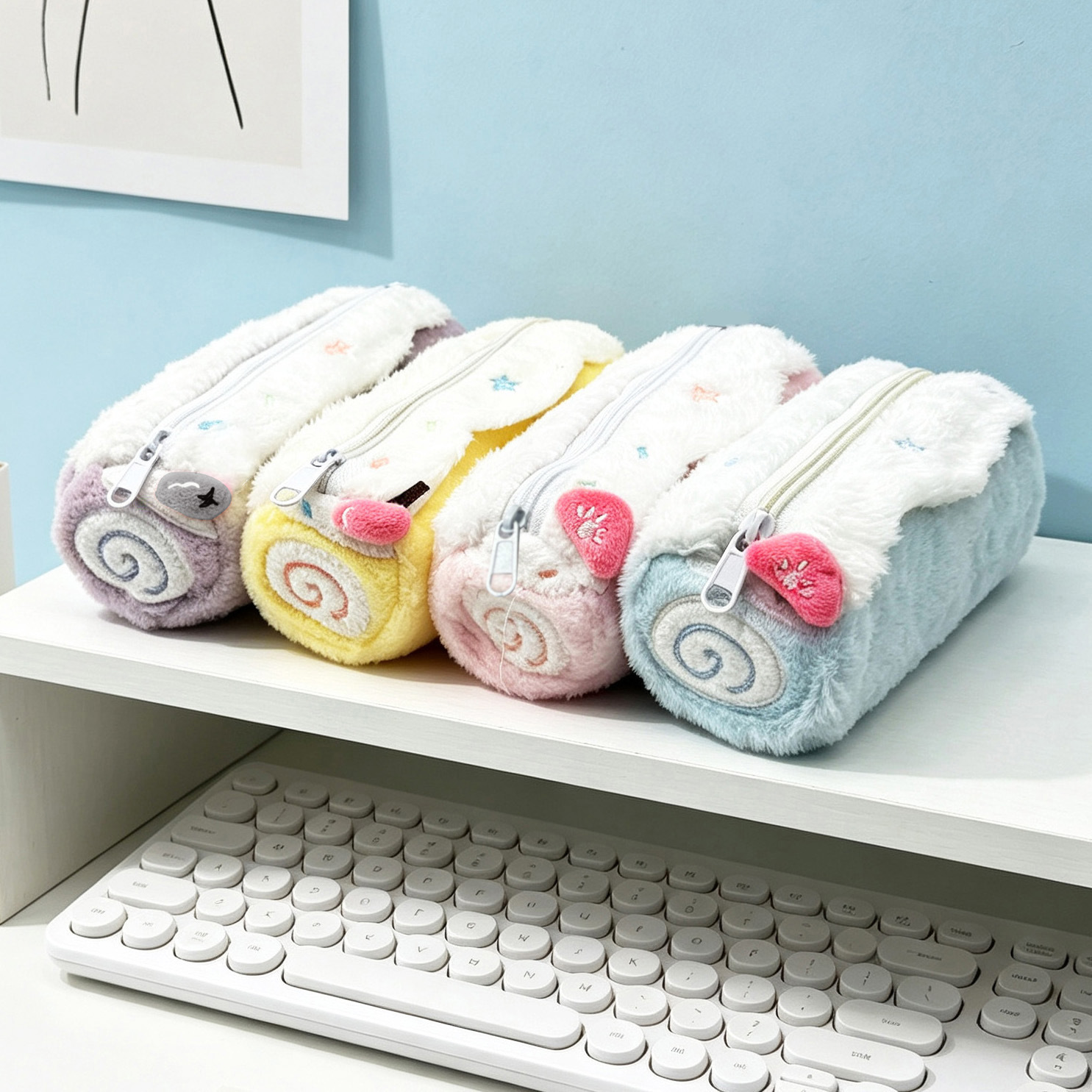 Women'S Vanity Accessories - Cute Kawaii Swiss Roll Cake Plush