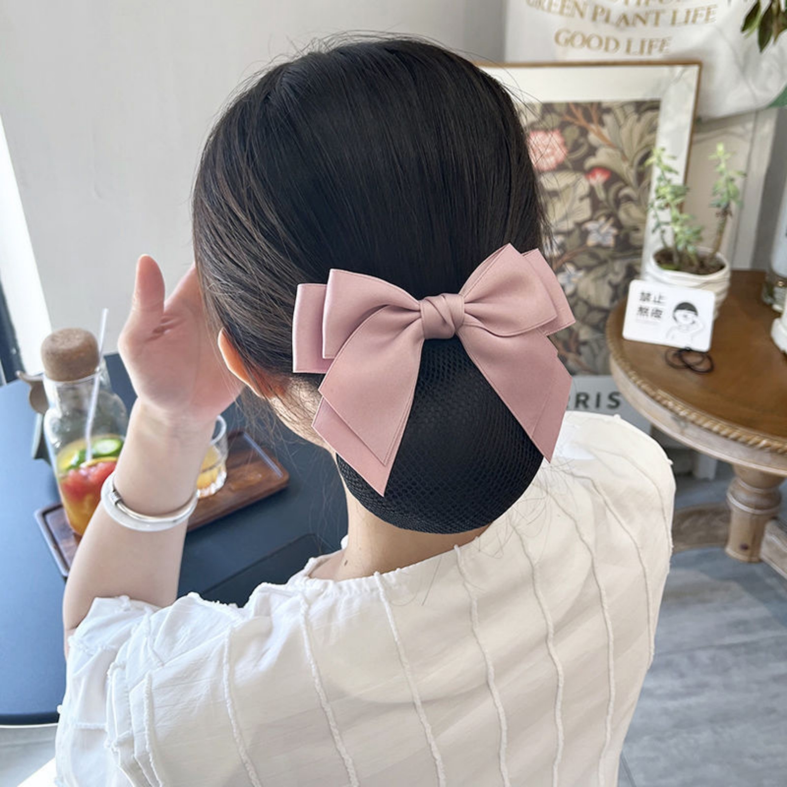 1PC Elegant Bow Hair Net for P - đánh giá và giá Women'S Work Accessories