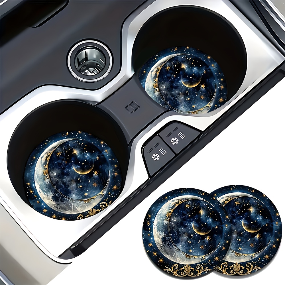 2pcs Starry Night Moon Car Cup - đánh giá và giá Women Accessories Holder