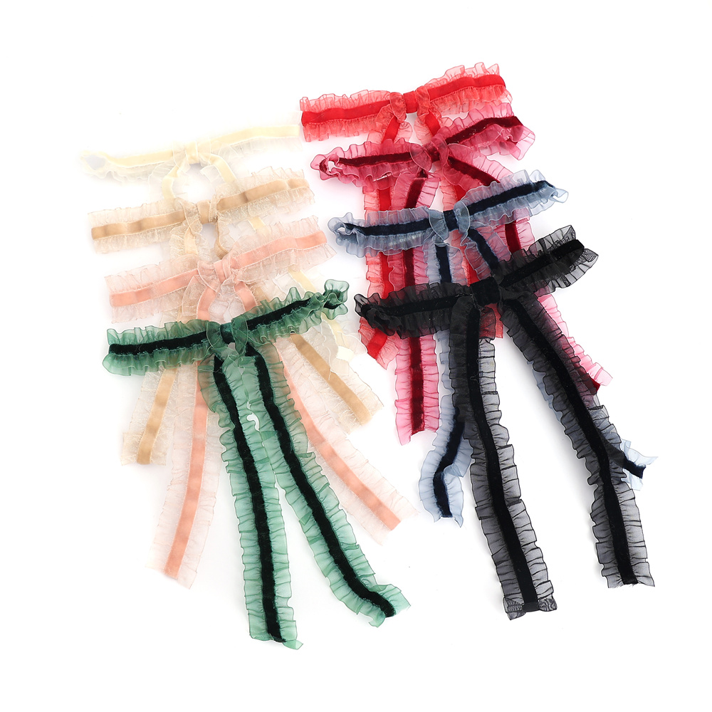A17 Fashion New ruffle velvet  - đánh giá và giá Hair Tie Velvet