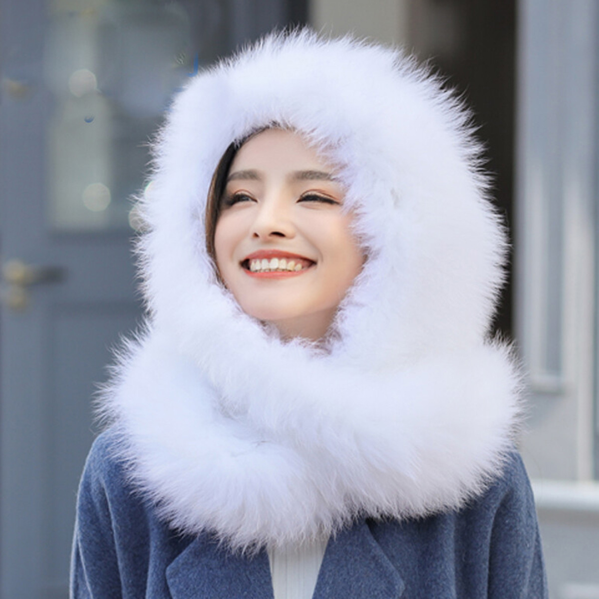 New Real Rabbit Fur Scarf Thic - đánh giá và giá Women Accessories Sale