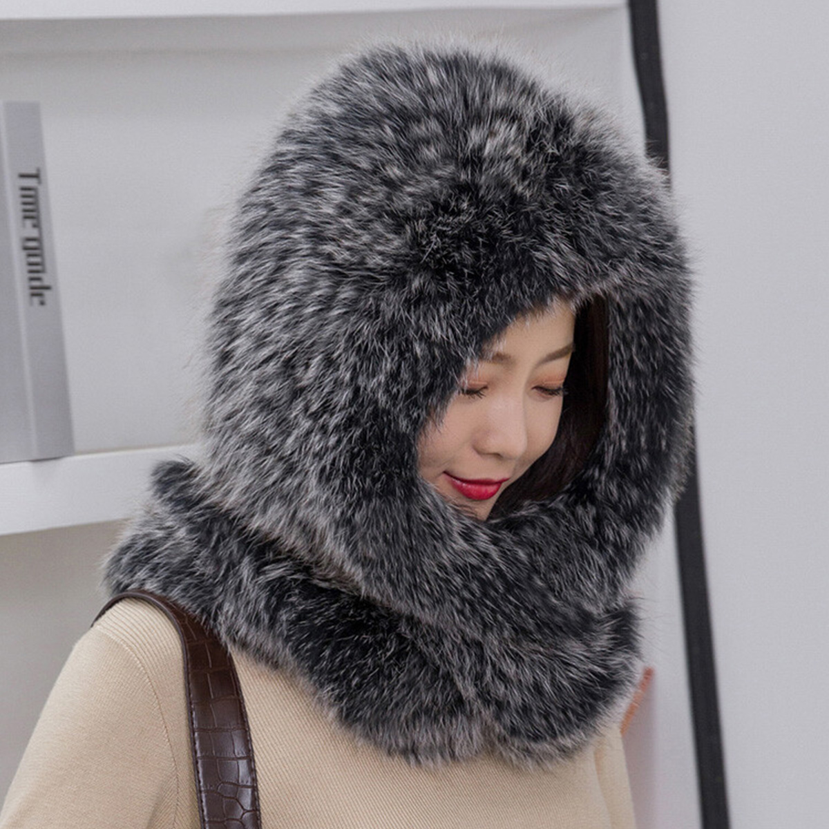 New Real Rabbit Fur Scarf Thic - đánh giá và giá Women Accessories Sale