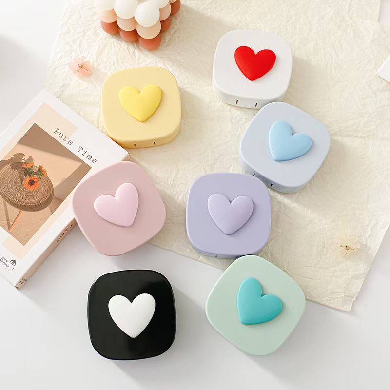 Heart Contact Lens Case with M - đánh giá và giá Women Accessories List