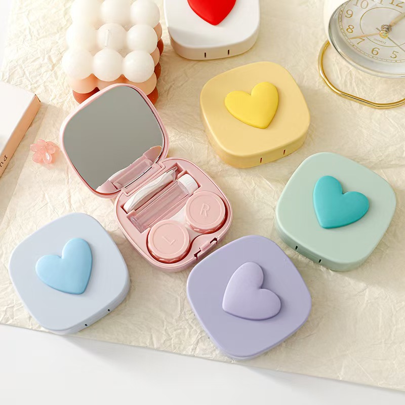 Heart Contact Lens Case with M - đánh giá và giá Women Accessories List