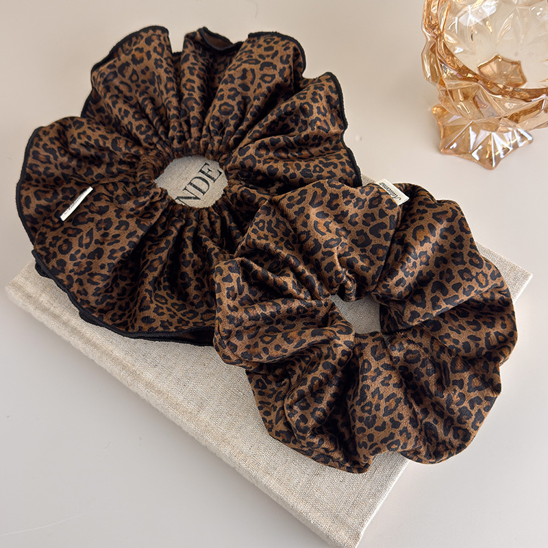 Velvet Leopard Print Double-La - đánh giá và giá Hair Tie Velvet