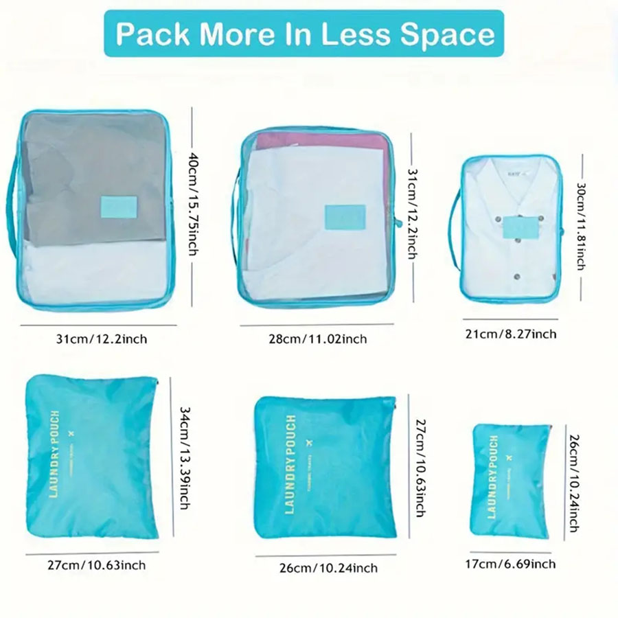 6pcs Travel Organizer Storage  - đánh giá và giá Women Accessories List