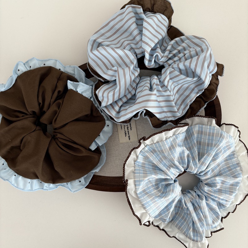 Super beautiful brown and blue - đánh giá và giá Hair Tie Velvet