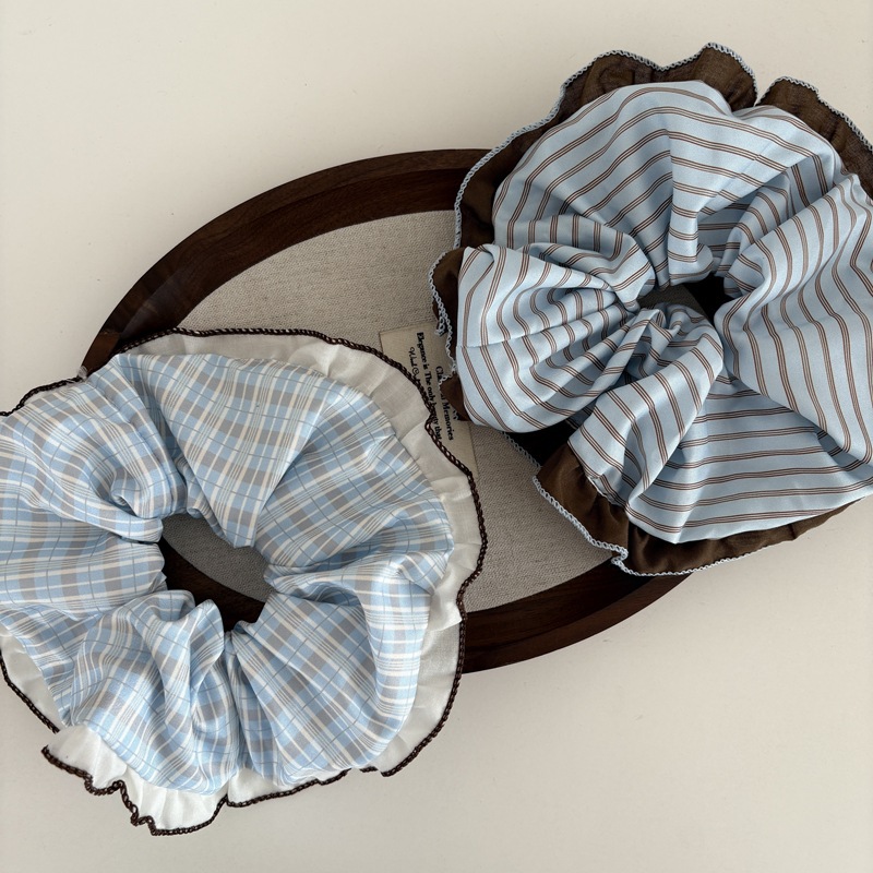 Super beautiful brown and blue - đánh giá và giá Hair Tie Velvet