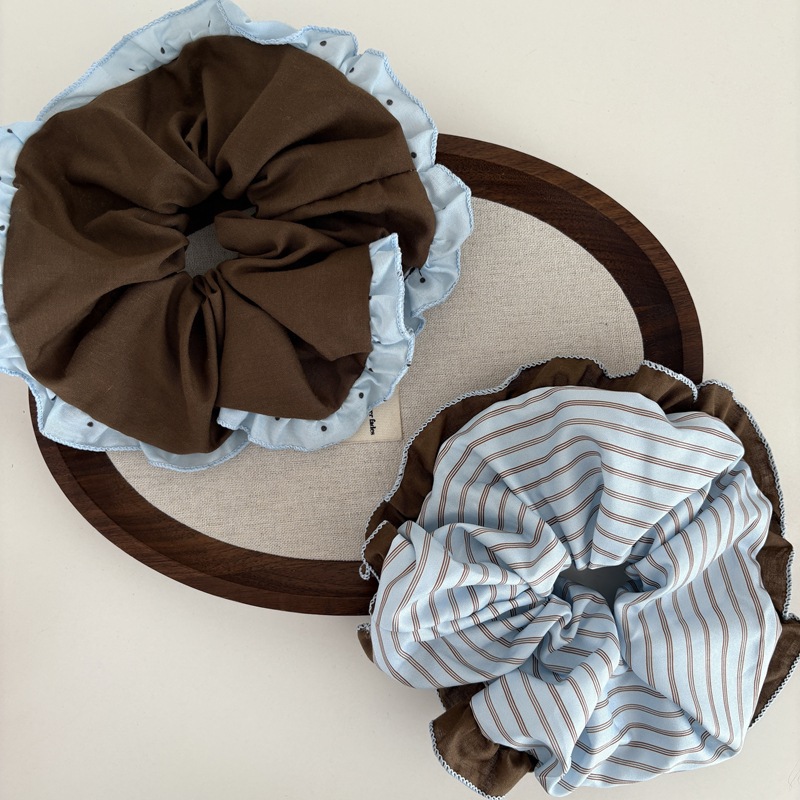 Super beautiful brown and blue - đánh giá và giá Hair Tie Velvet