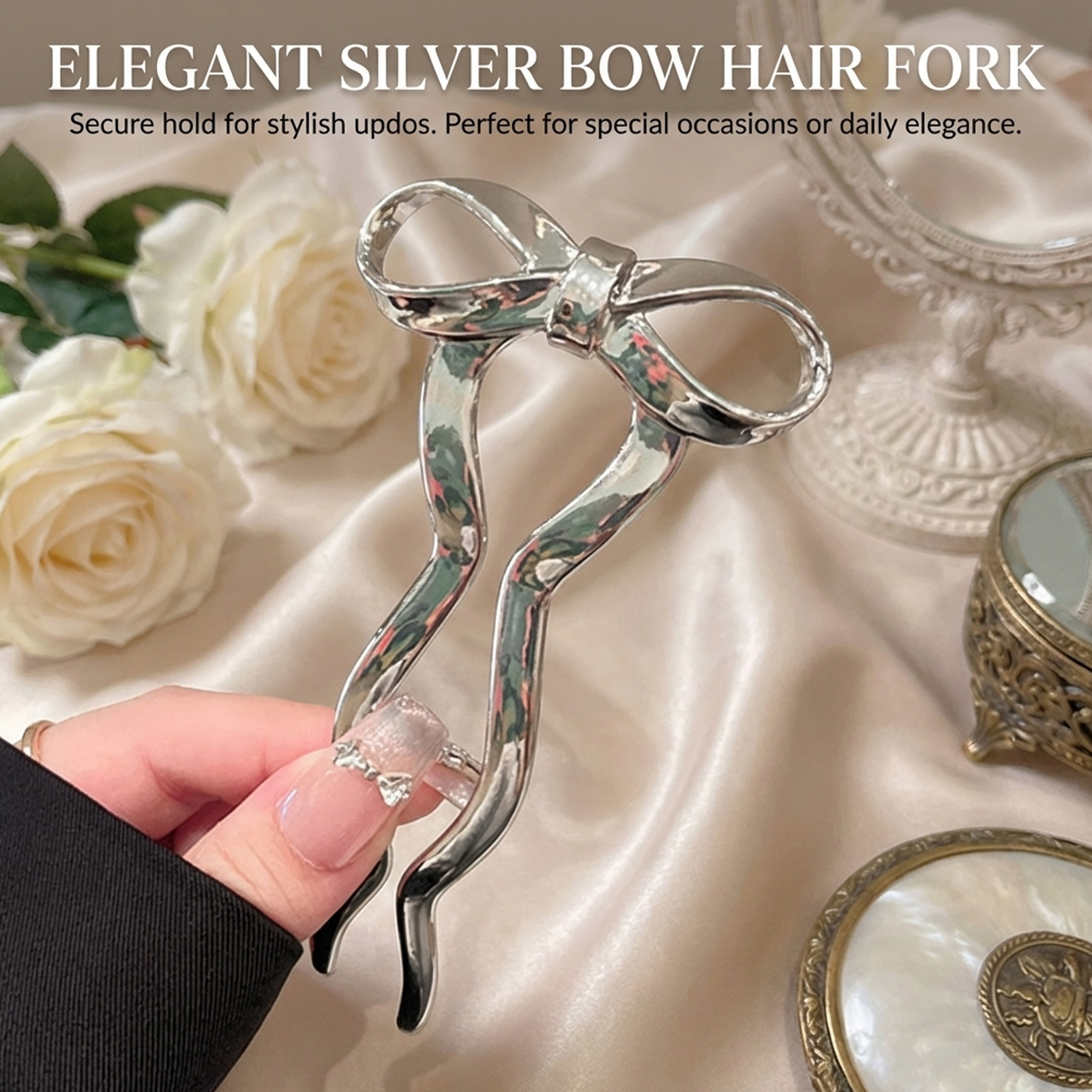 Elegant Bowknot U Shape Hairpi - đánh giá và giá Women Accessories Holder