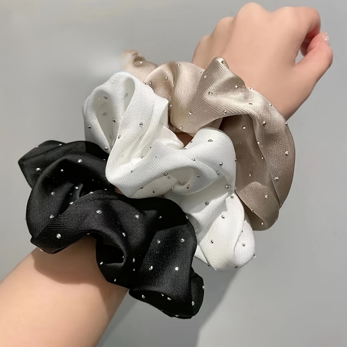 1/3PCS Satin Scrunchies With R - đánh giá và giá Hair Tie Velvet