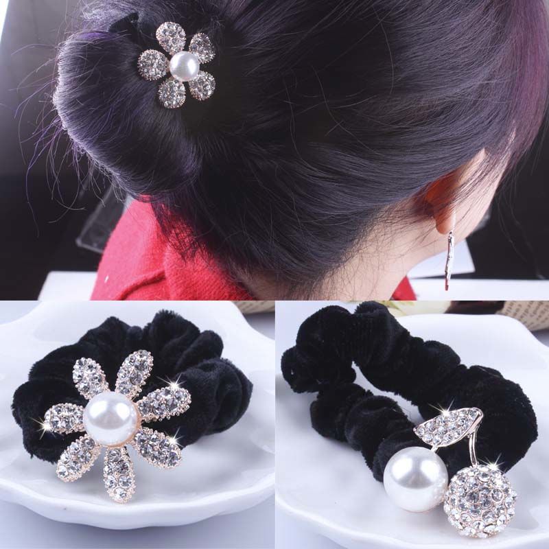 1 PC Black Velvet Scrunchies P - đánh giá và giá Hair Tie Velvet