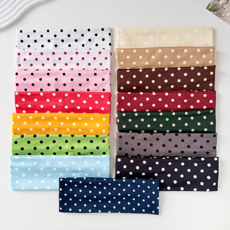 2Pc Polka Dot Elastic Headband - đánh giá và giá Women'S Yoga Accessories