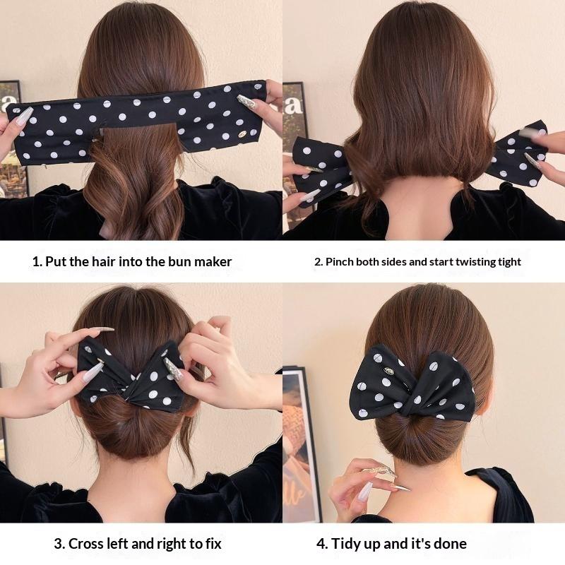 Polka Dot Hair Bun Maker Cute  - đánh giá và giá Women'S Work Accessories