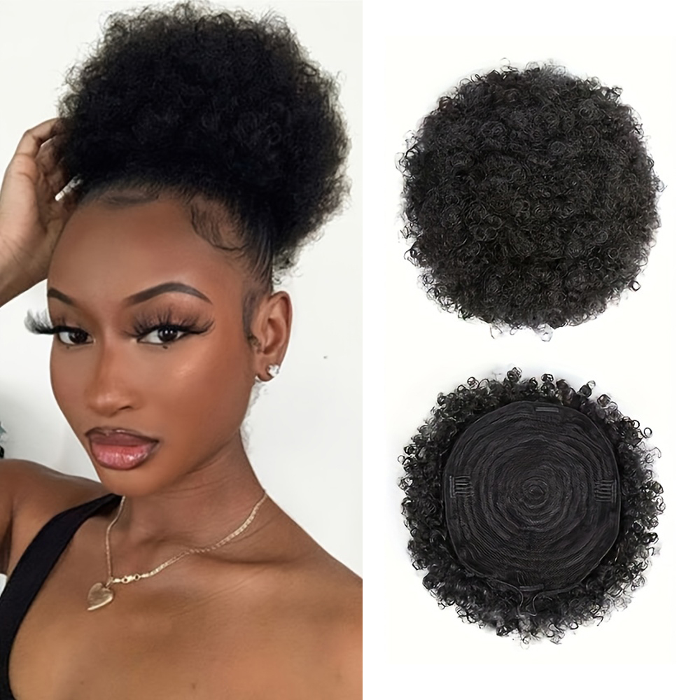 Afro Kinky Puffs 100% Human Ha - đánh giá và giá Women Accessories India